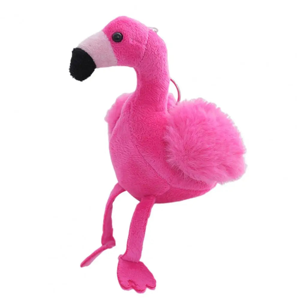 Flamingo Plush Keychain - Red-Pink