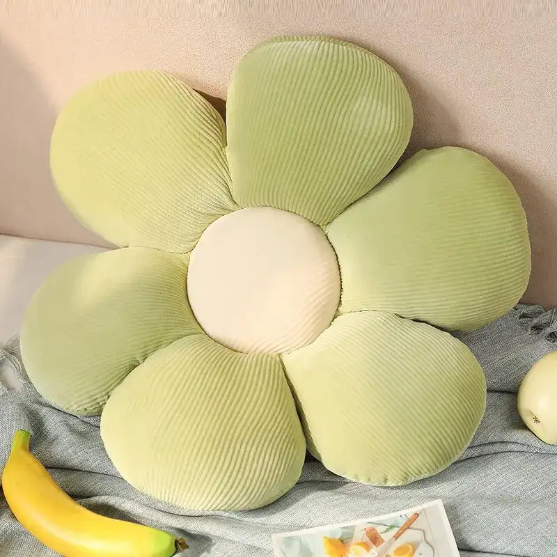 Flowers Plush Pillow - Green