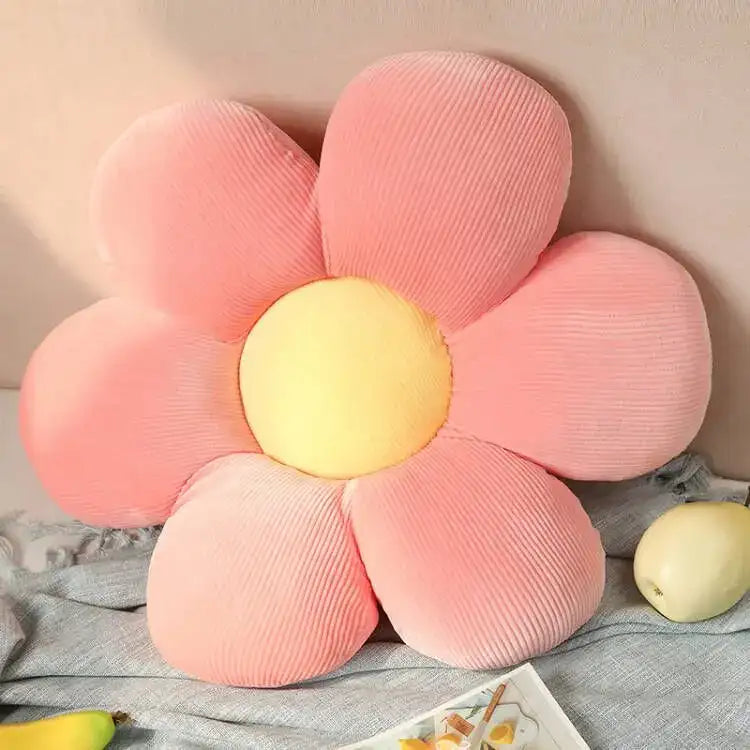 Flowers Plush Pillow - Pink