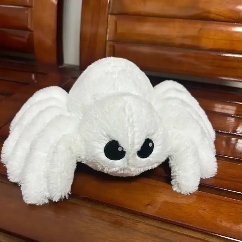 Fluffy Spider Plush - White