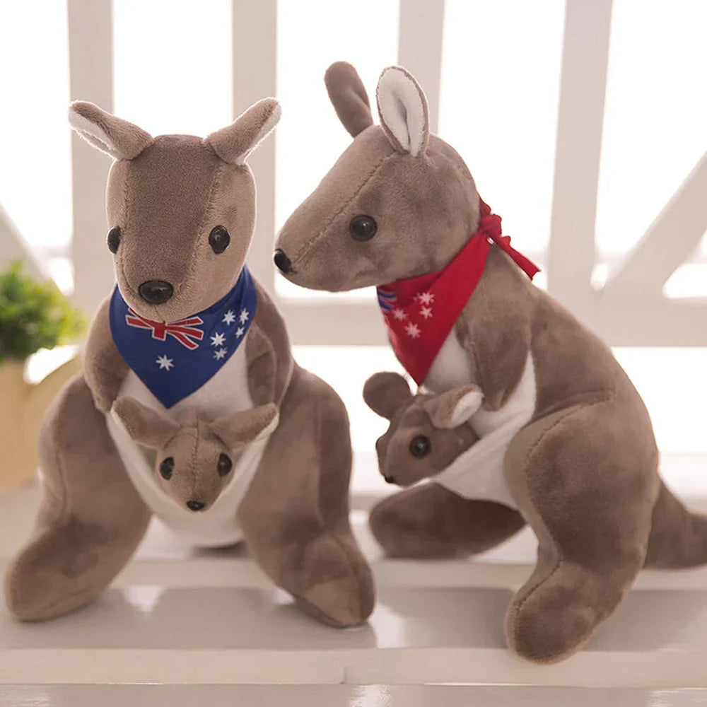 kangaroo with joey stuffed animal