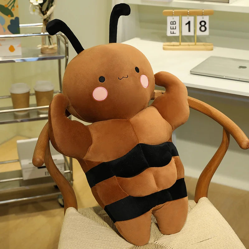 Giant Bee Stuffed Animal - Brown / 22.05