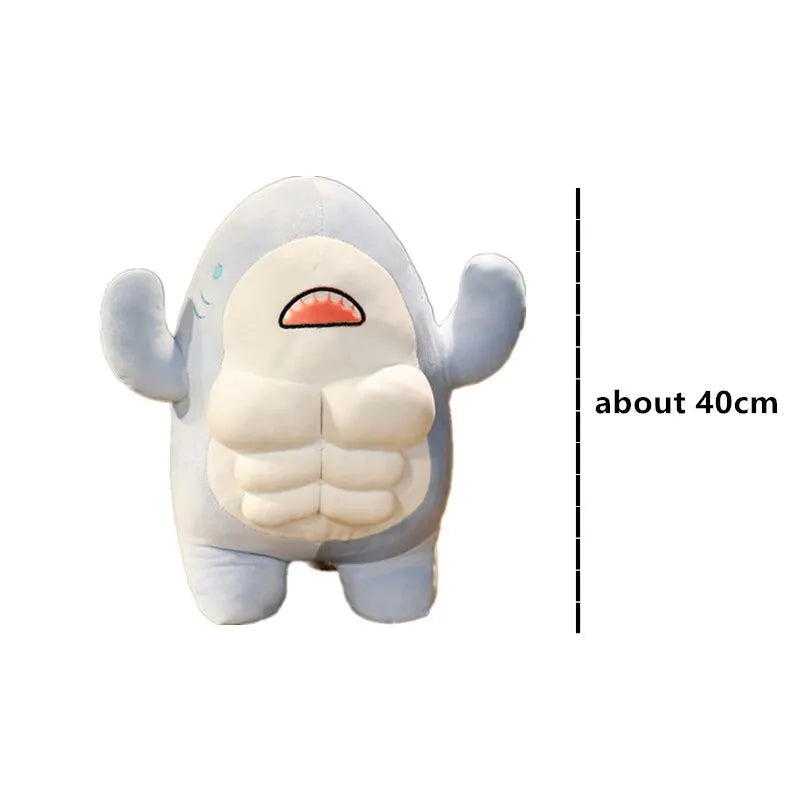 muscle shark plush