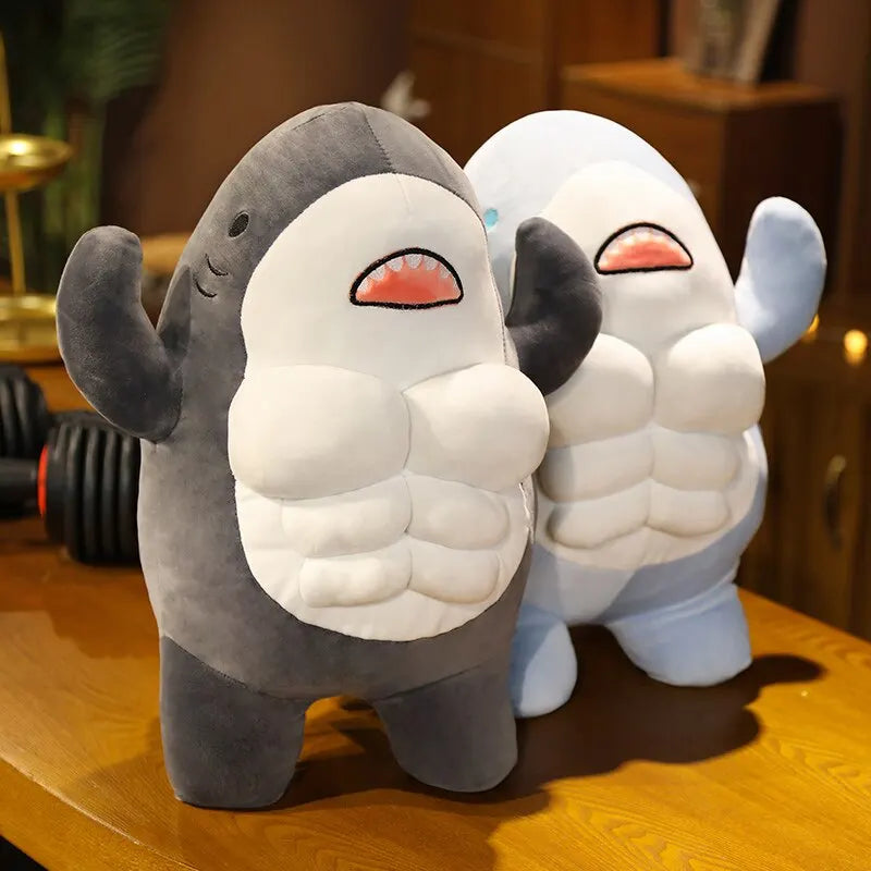 muscle shark plush