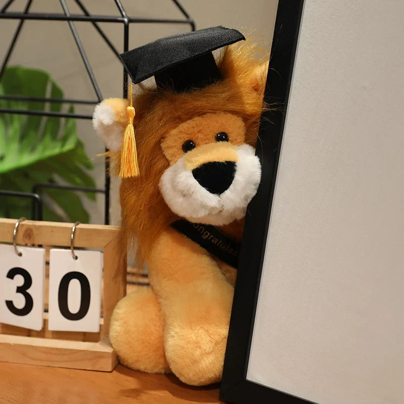 Graduation Lion Stuffed Animal - One size