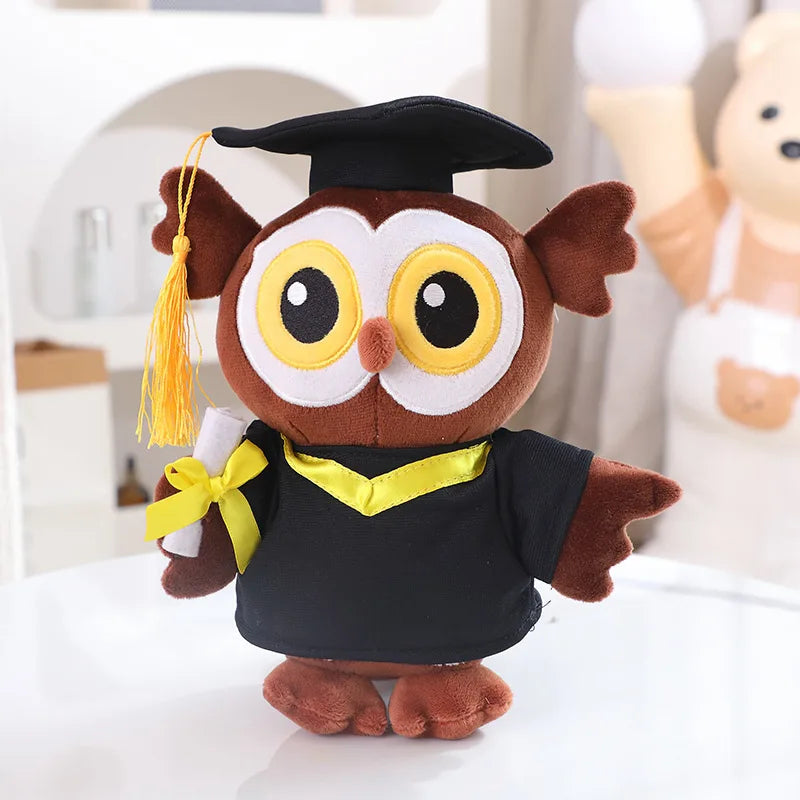 Graduation Owl Plush - Open eyes / One size