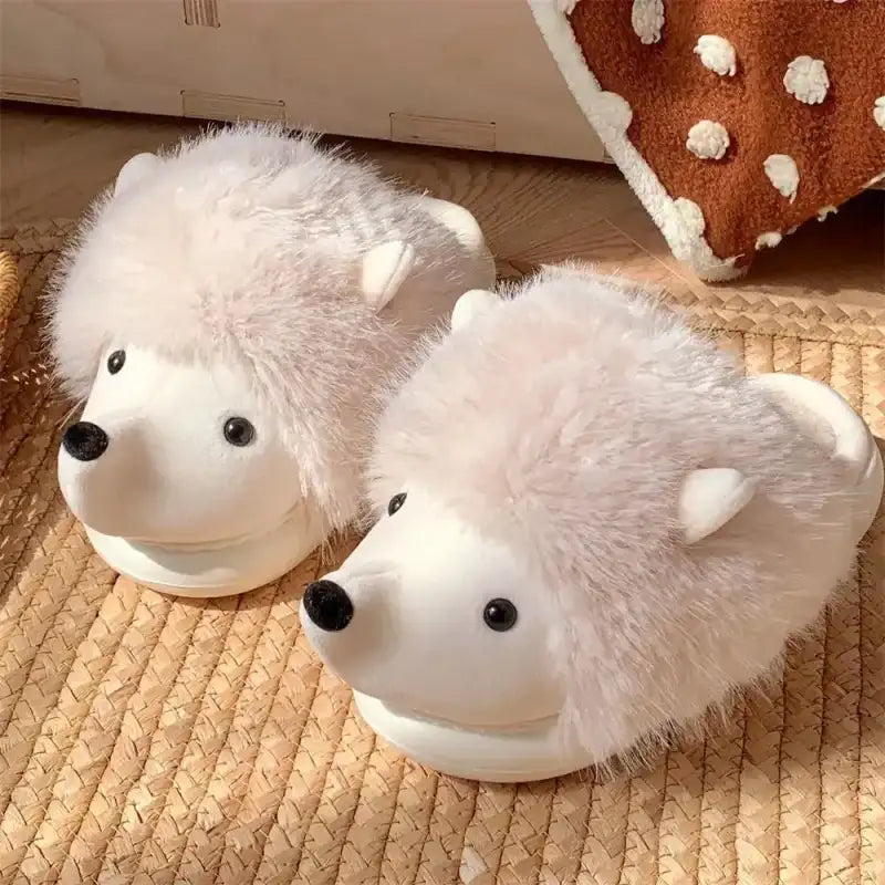 Hedgehog Slippers White / 5–6