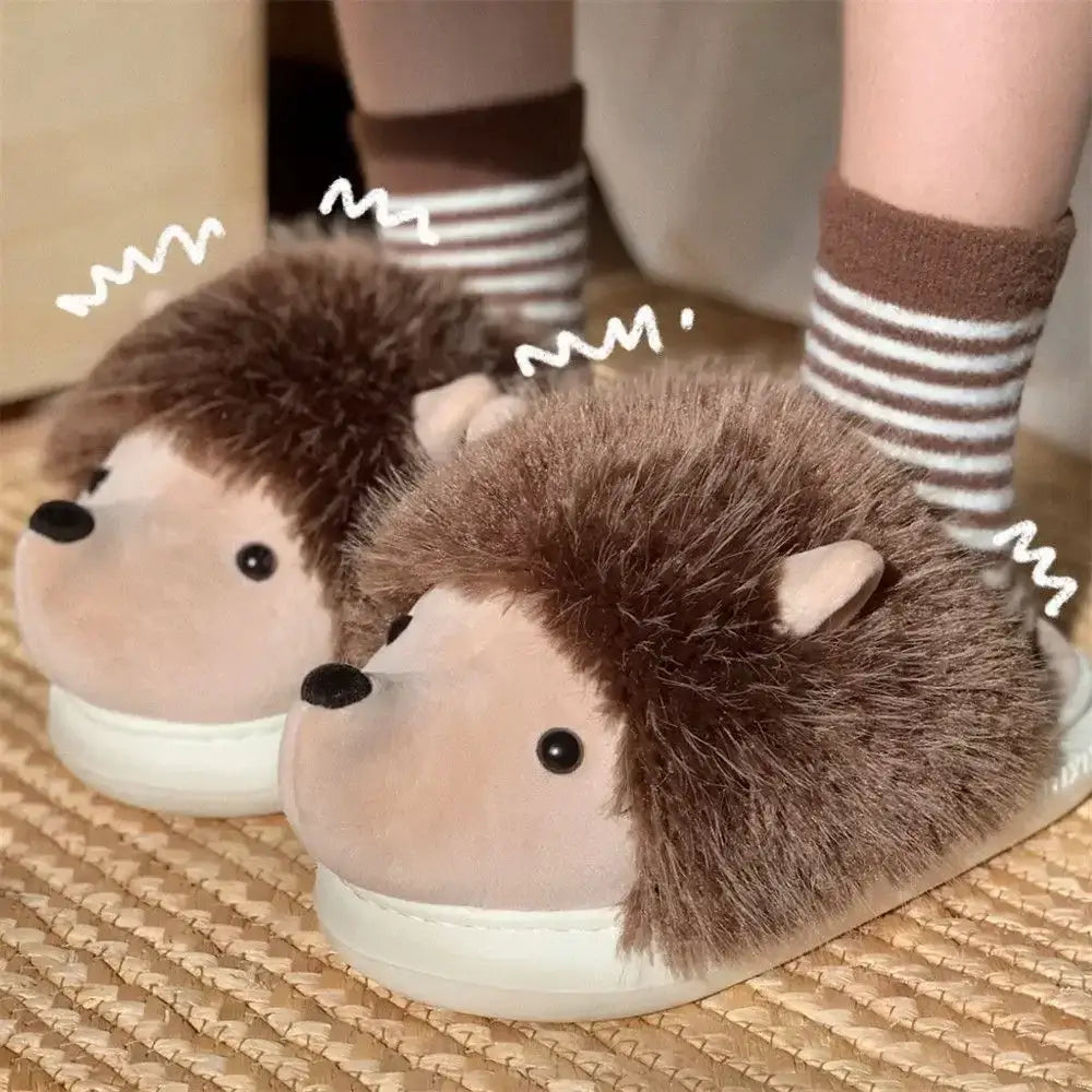 Hedgehog Slippers Brown / 5–6