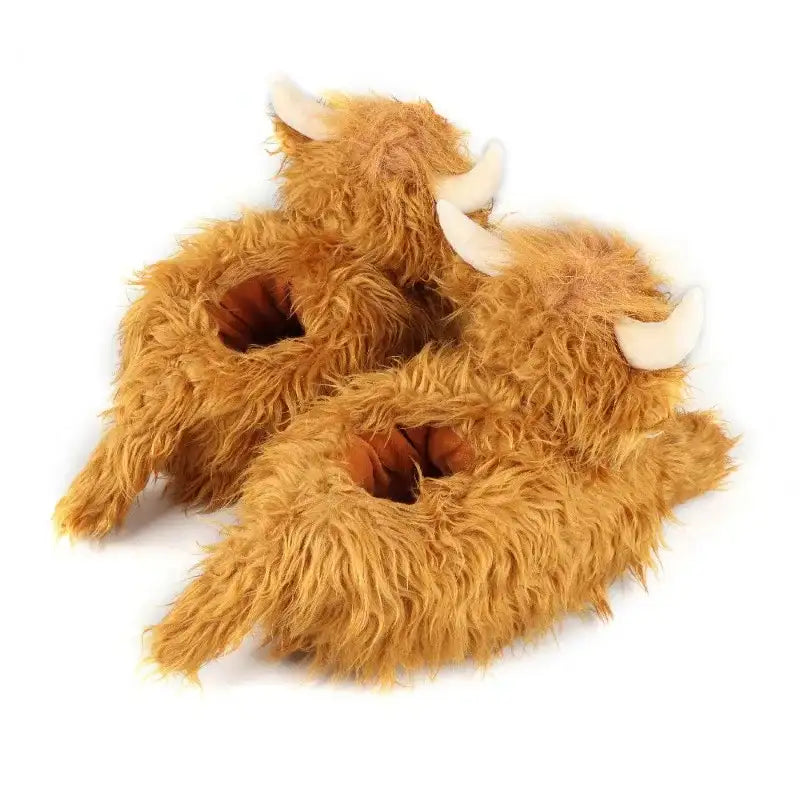highland cow slippers