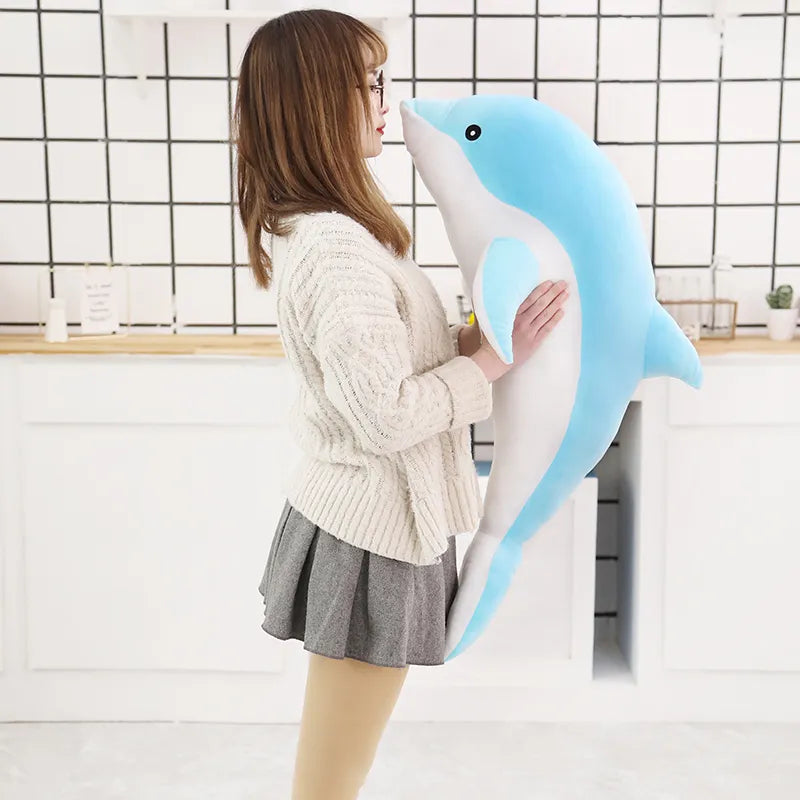 kawaii dolphin plush - Blue / 30cm