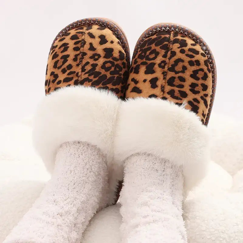 leopard slippers