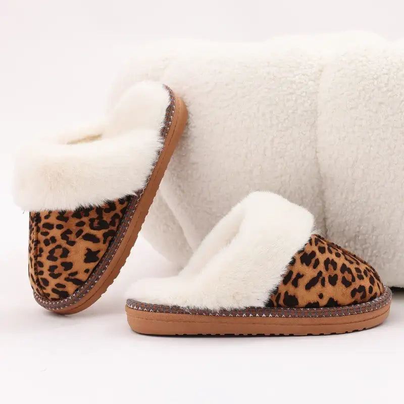 leopard slippers