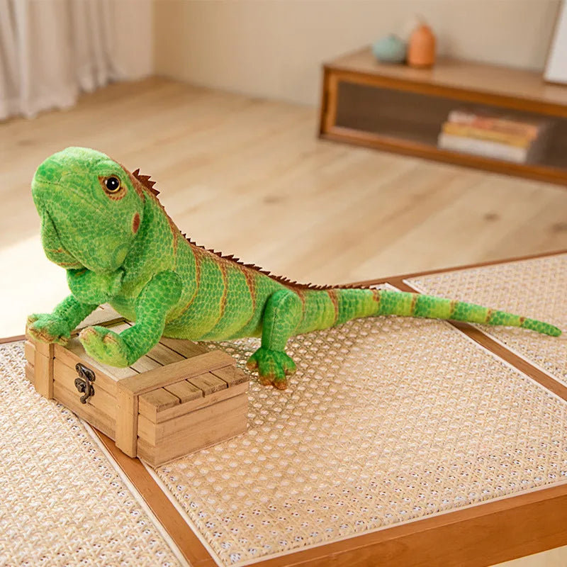 65CM Simulated Mane Lizard Doll Chameleon Plush Toy Creative Boy Pillow Doll Birthday Gift Rag Doll - cuilvse65cm / 65cm