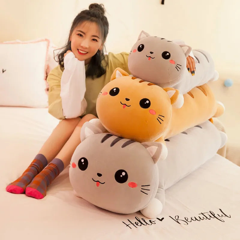 Long Cat Pillow Plush