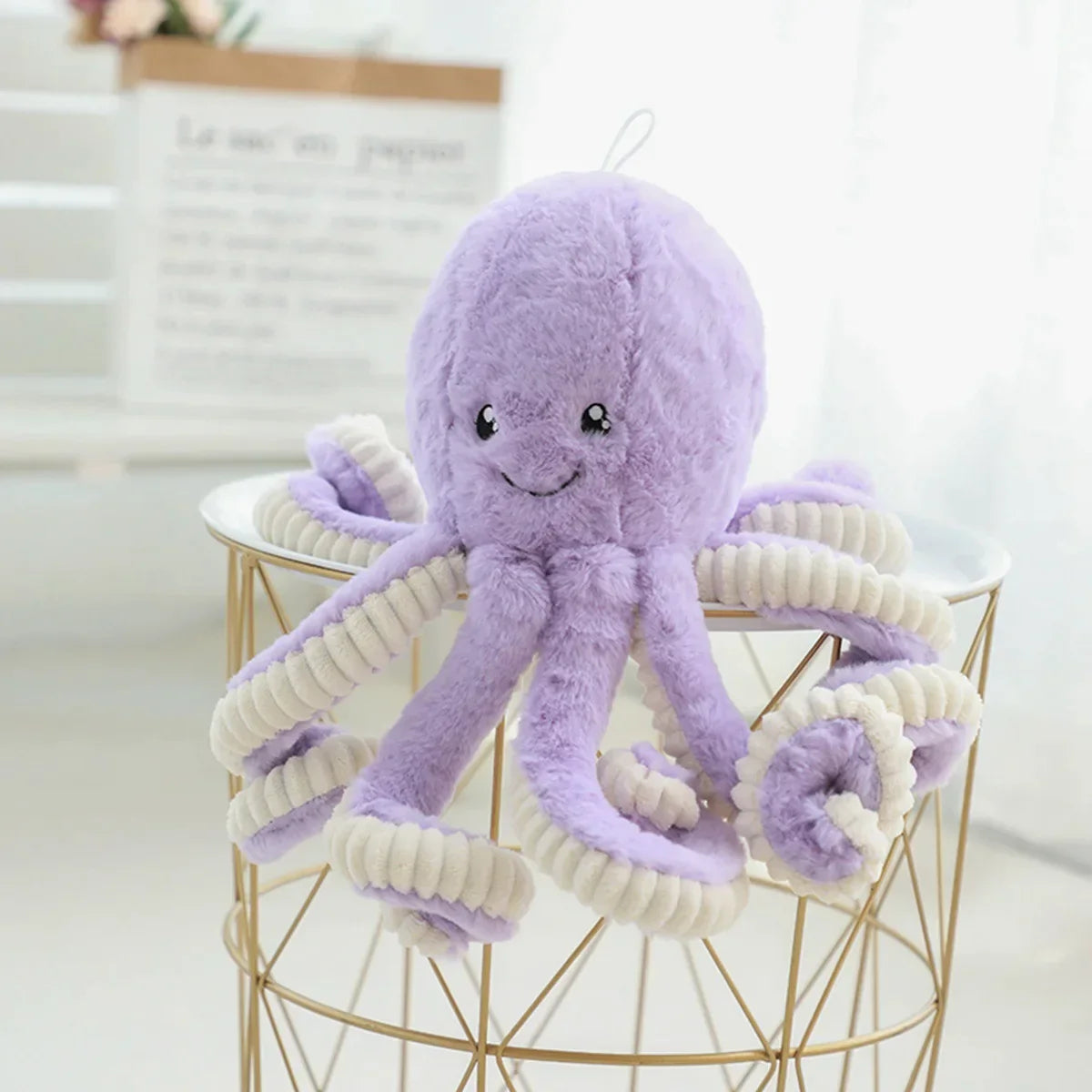 cute giant octopus plush - purple