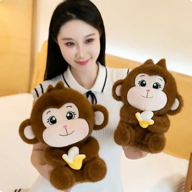 Monkey With Banana Stuffed Animal
