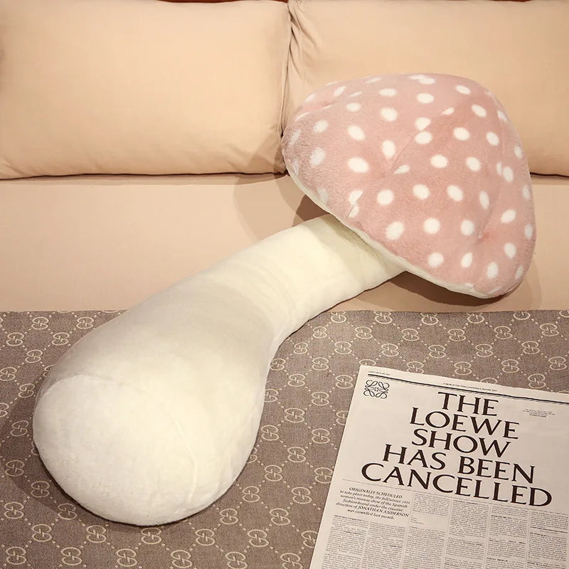 Mushroom Plush Pillow - Pink / 31.5
