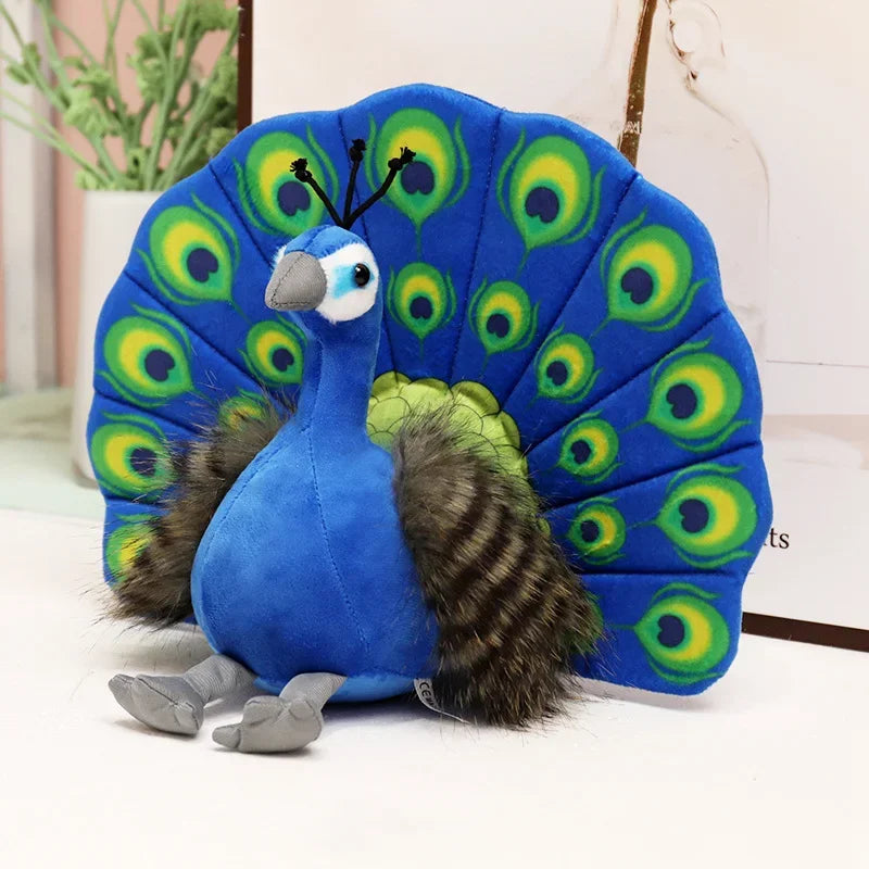 peacock stuffed animal - Blue