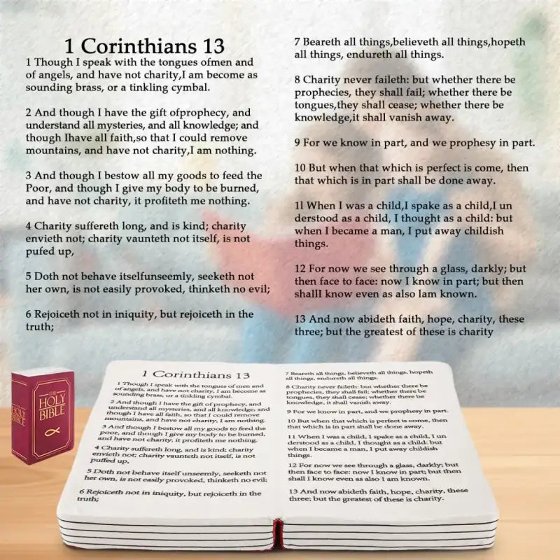 plush bible - Red-1 Corinthians 13
