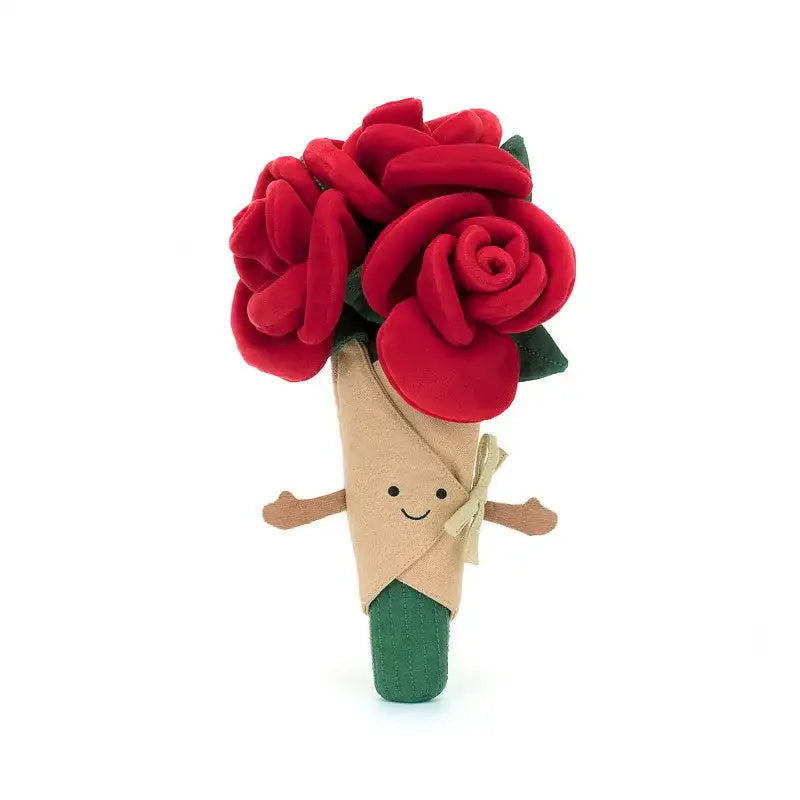 Plush Flower Bouquet - Rose Holding Flower
