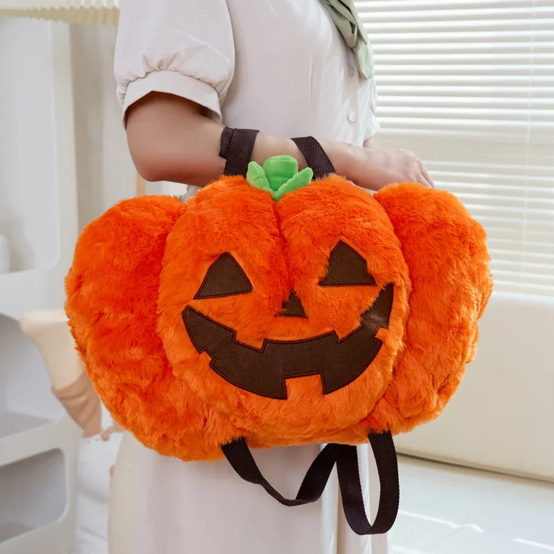 Plush Pumpkin Backpack One size