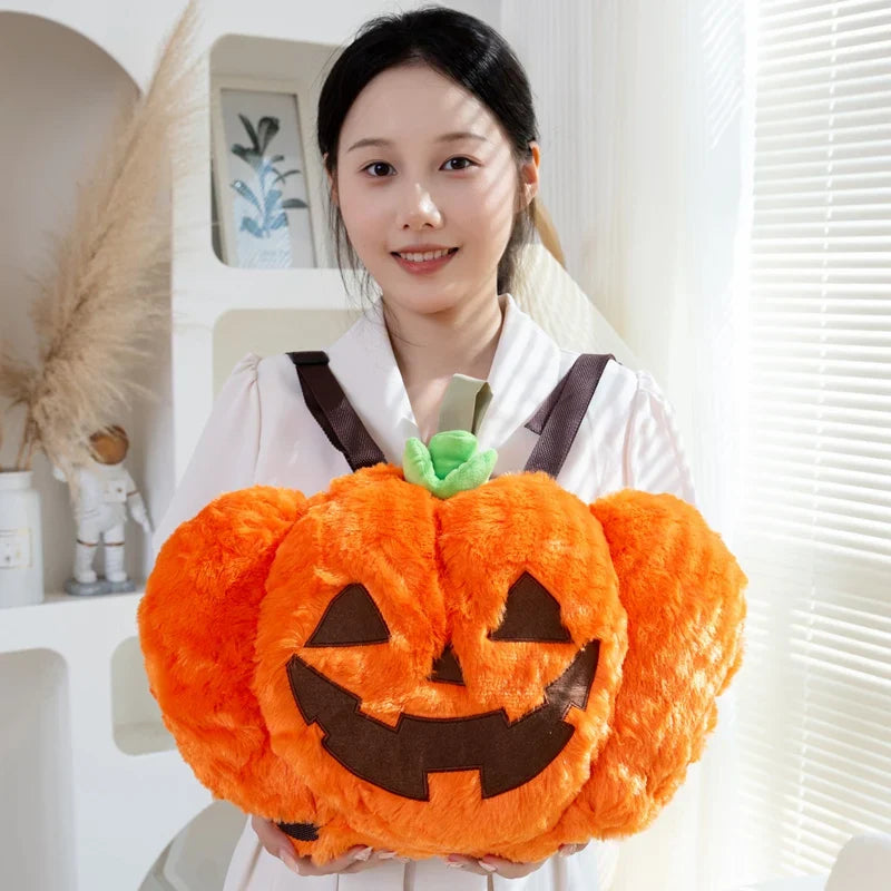 Plush Pumpkin Backpack One size
