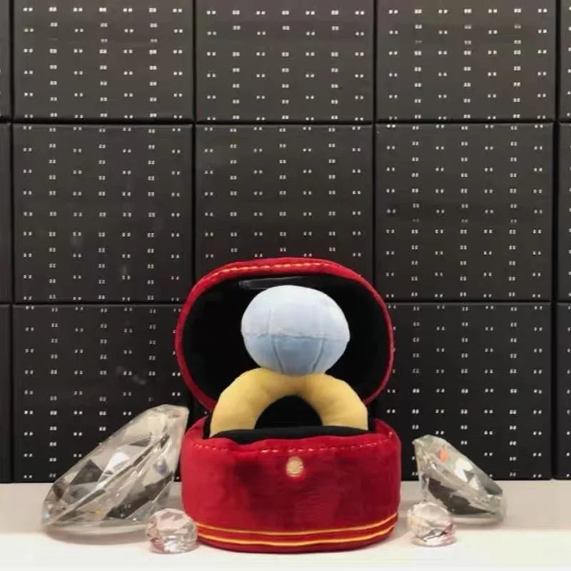 Plush Ring Box - Red