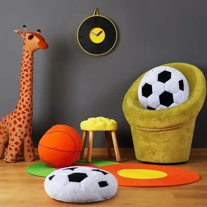 Plush Soccer Ball Pillow