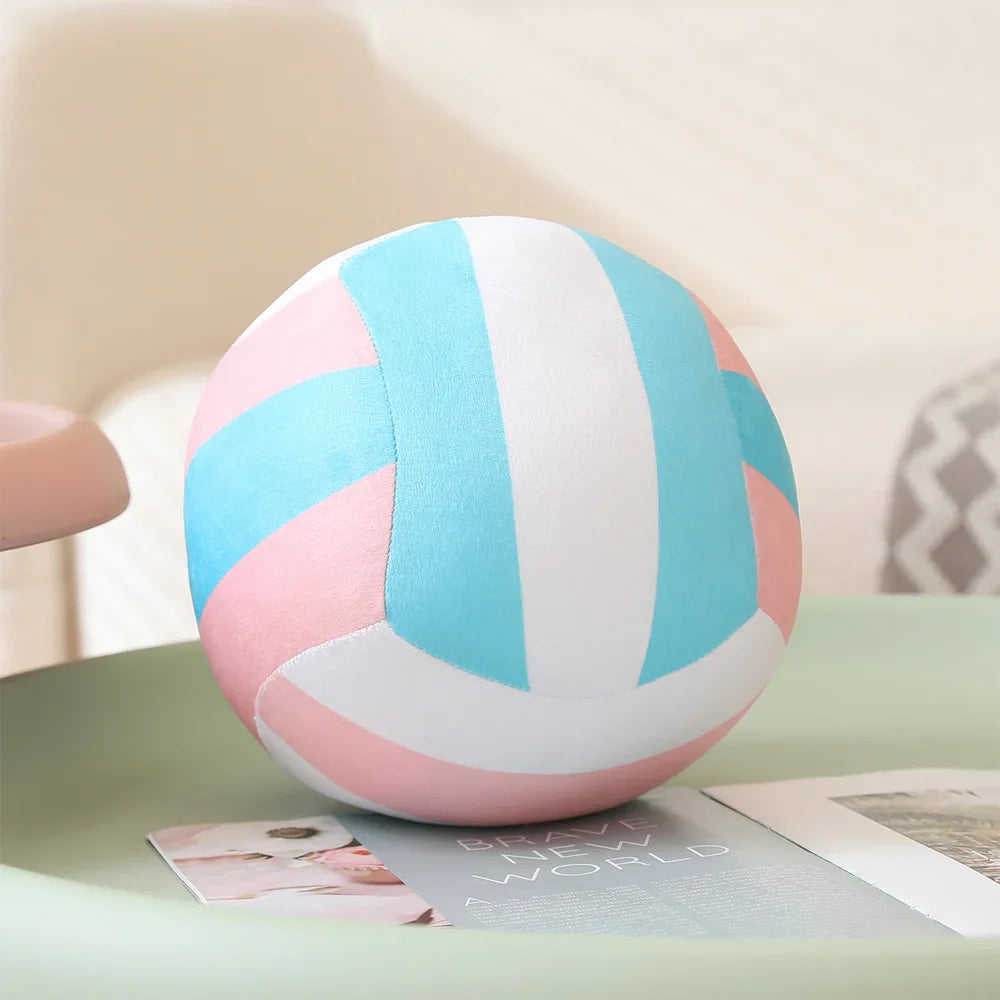 Plush Volleyball - 5.5 in / Pink-Green-White