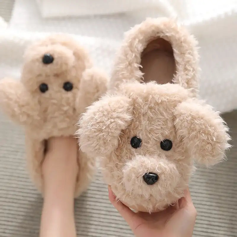 Poodle Slippers - Light Brown / 5–6