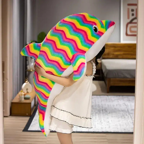 Rainbow Dolphin Plush