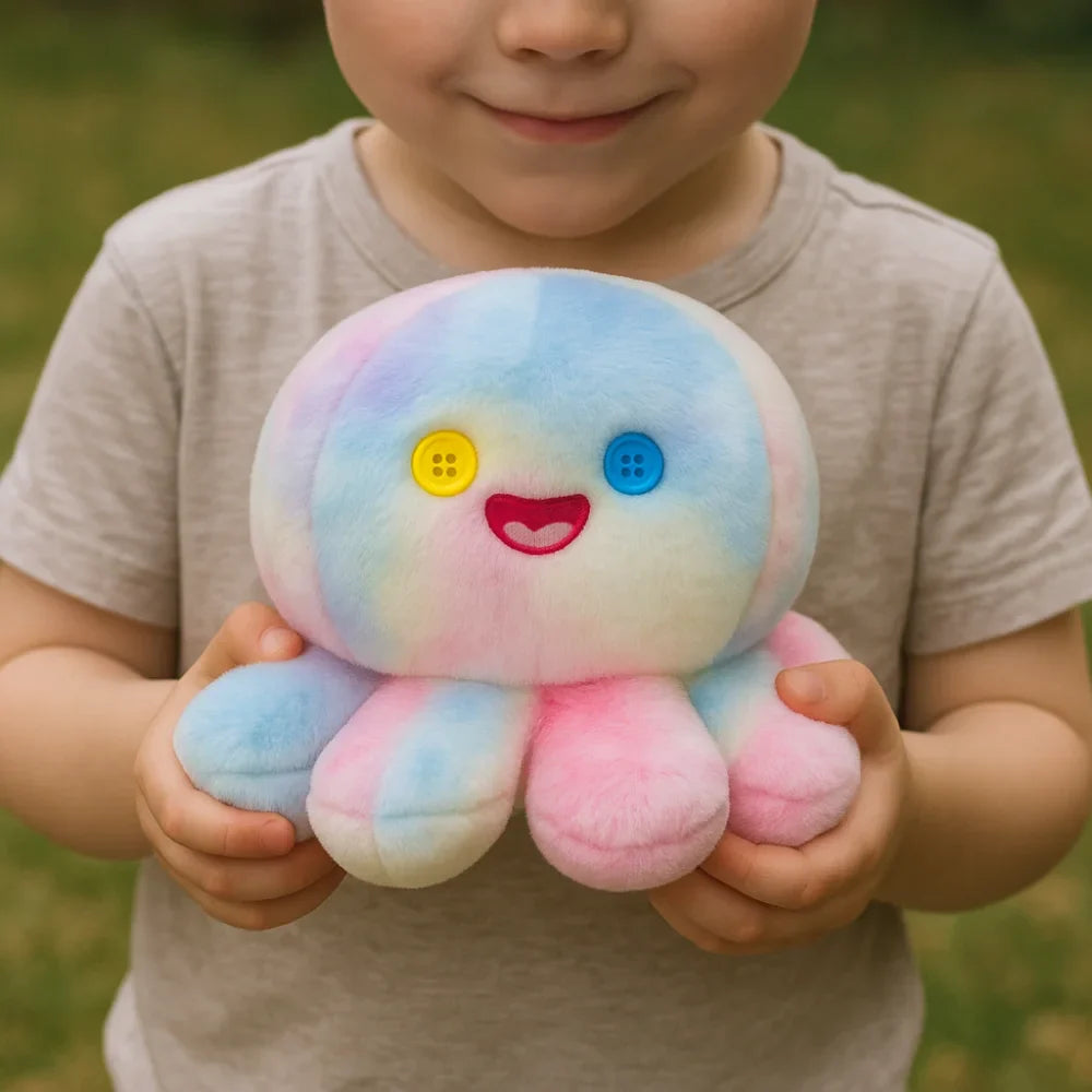 Rainbow Octopus Plush - One size