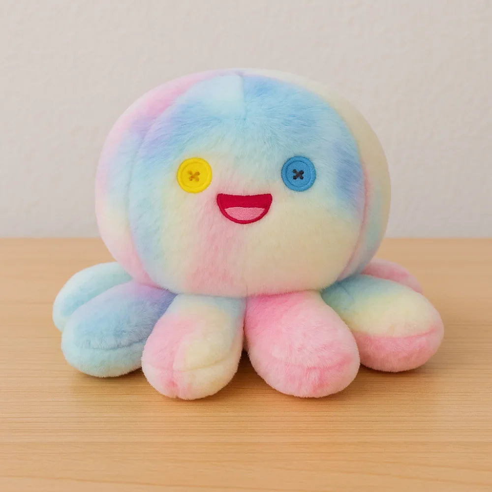 Rainbow Octopus Plush - One size