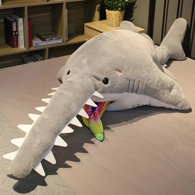 Sawtooth Shark Plush Animal - Gray / 21.6