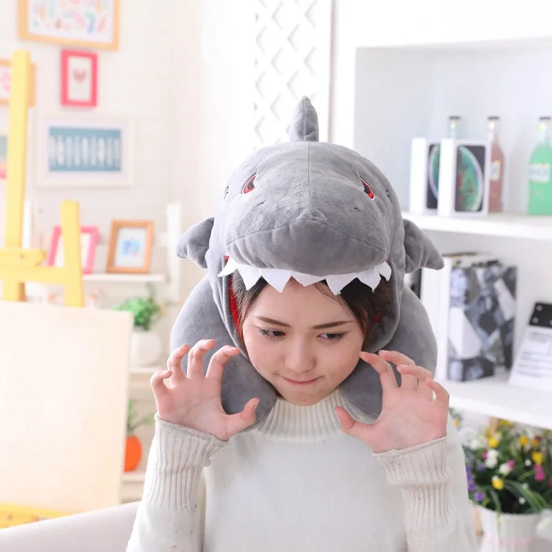Shark Neck Pillow - shark / 30x28cm