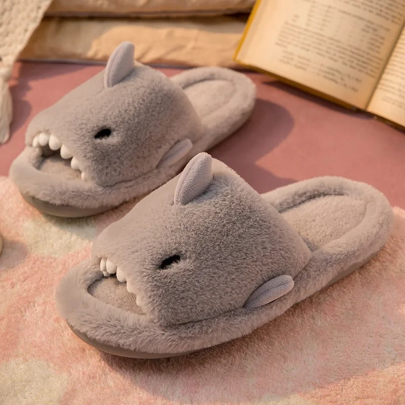 Shark Slippers - Grey / 5.2