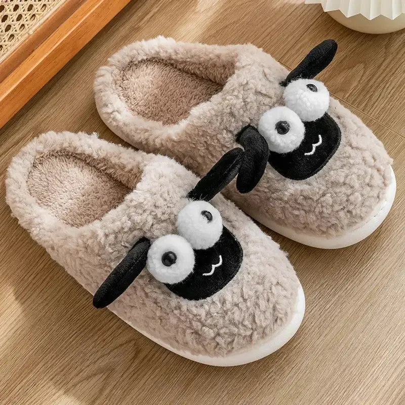 Sheep Slippers - Khaki / 5.5–6.5