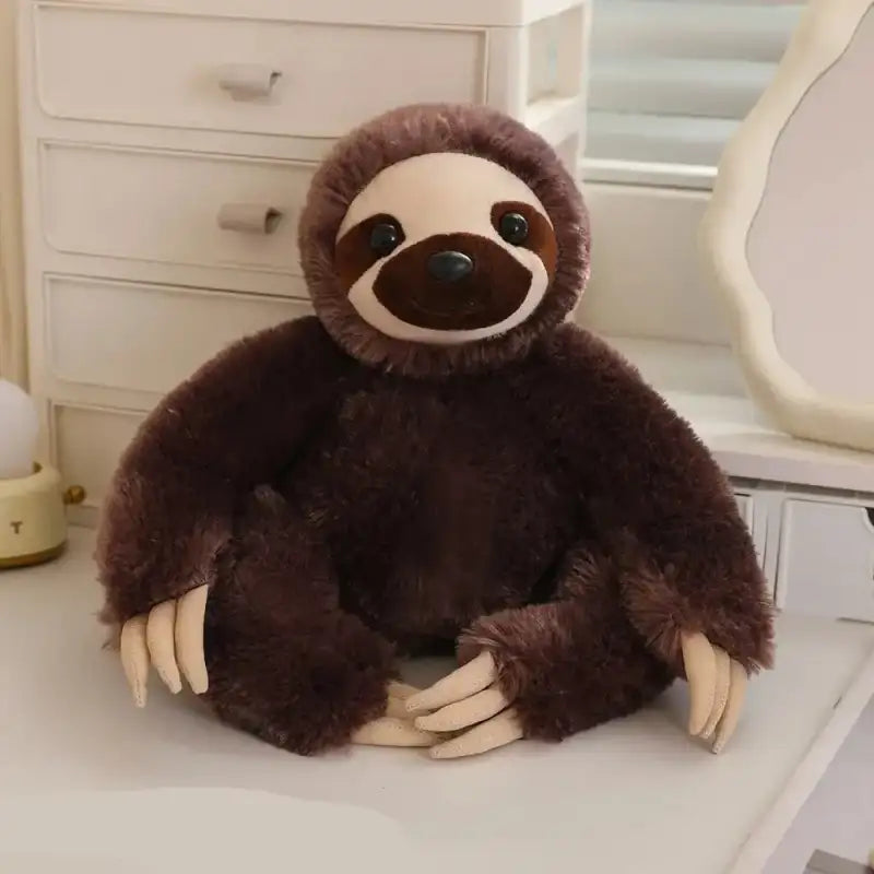 Sloth Plush Doll - Dark brown / One size