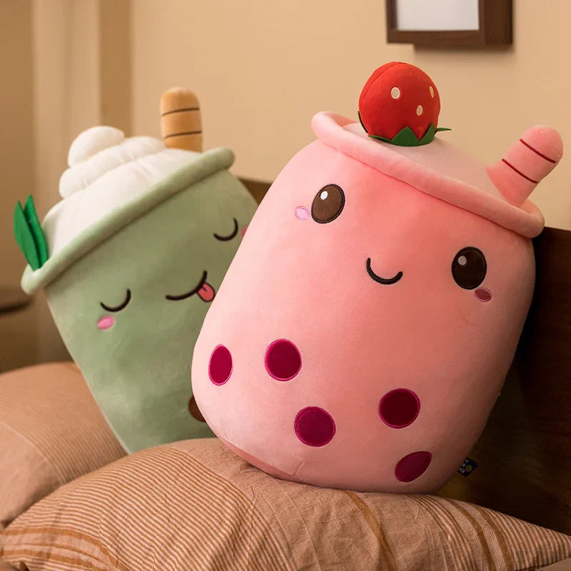 Strawberry bubble tea plush