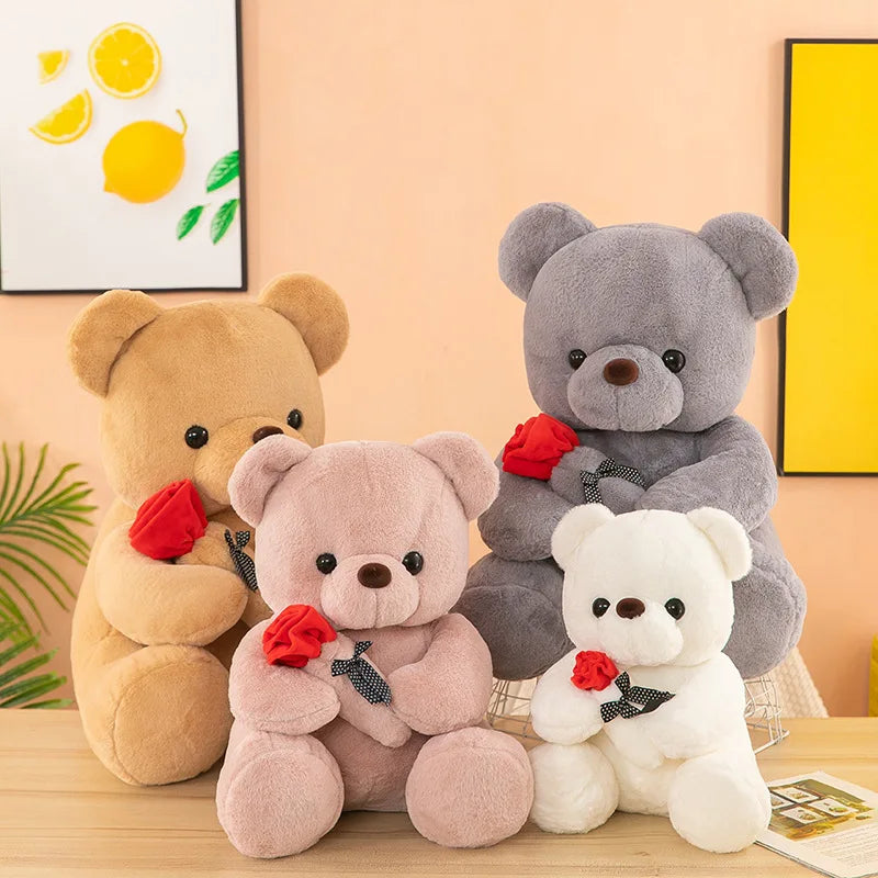 Stuffed Bear Holding a Rose