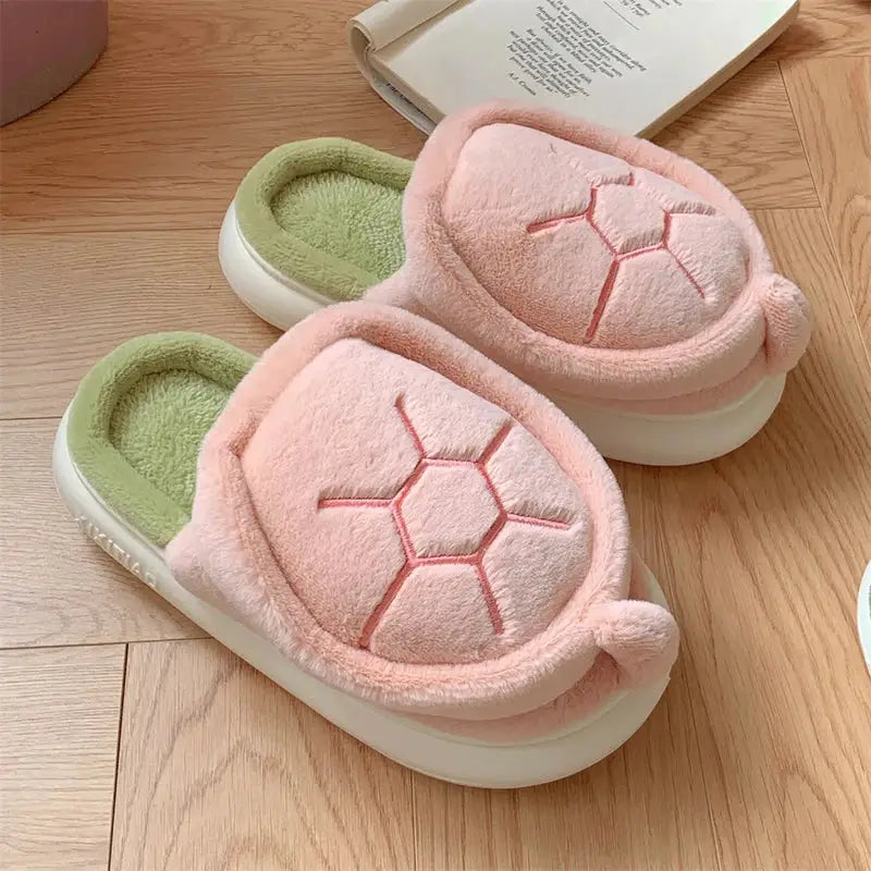 Turtle Slippers - Pink / W: 5.5–6.5 / M: 4–5