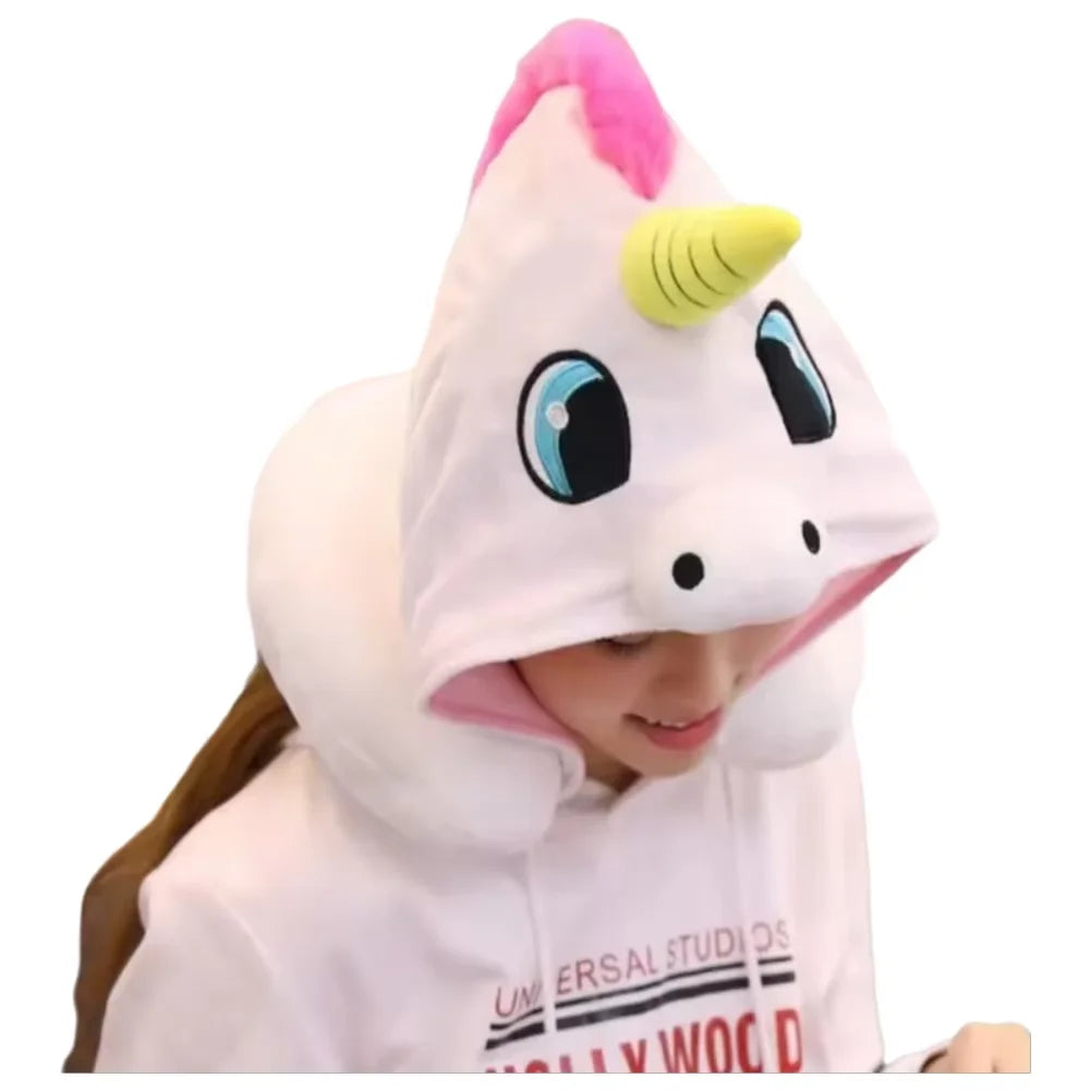 Unicorn Neck Pillow With Hood