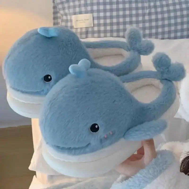 whale slippers - 9-10