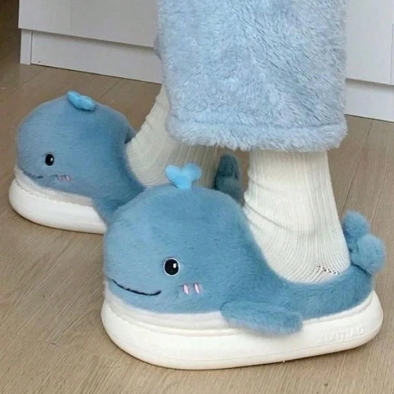 whale slippers