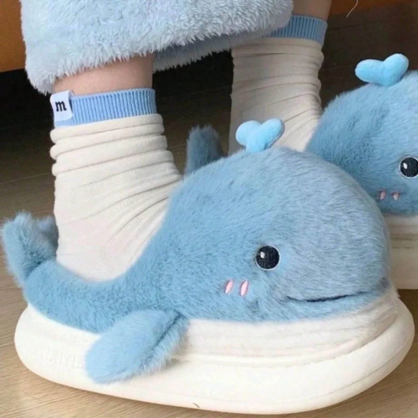 whale slippers